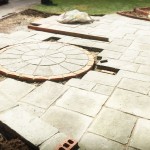 Drive Dwarf Wall Circle Feature Stonemarket Millstone Original Flagstones Driveway Hempstead