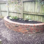 Reclaimed Brick Planter Retaining Wall Blue Slate Path Newnham on Severn